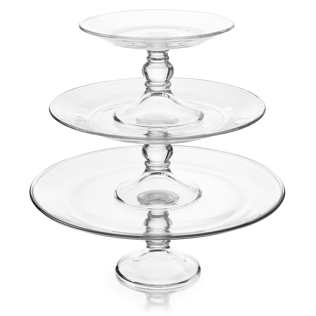Libbey Selene 3 Tier Glass Footed Server Set