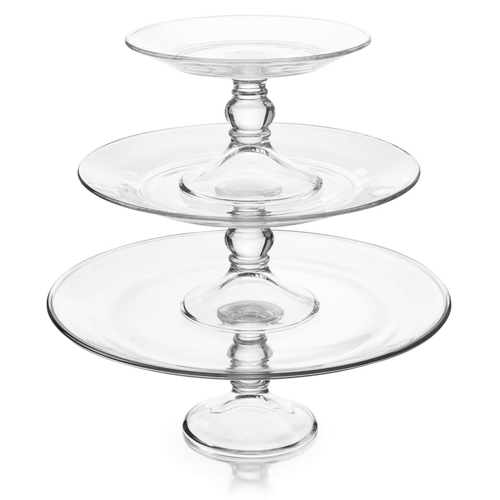 Libbey Selene 3 Tier Glass Footed Server Set
