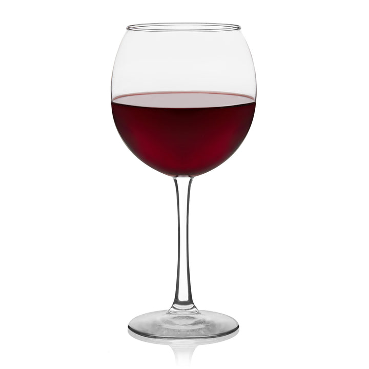 Large, round bowl enhances red wine&