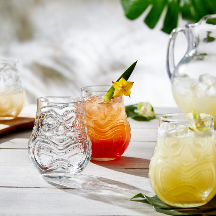 Includes four 15.75-ounce tumbler glasses (4-inch diameter by 4.75-inch height)