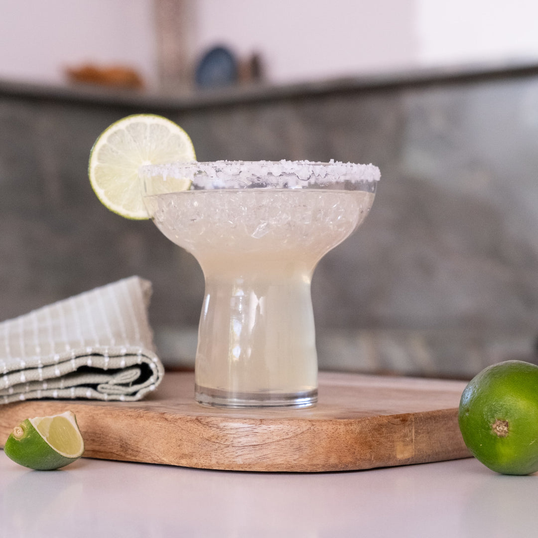 Glassware is made 100% BPA-free and lead-free