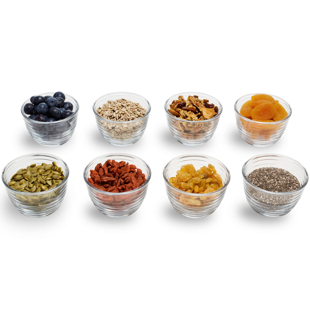 Petits bols en verre Libbey avec couvercles, 6,25 onces, lot de 8