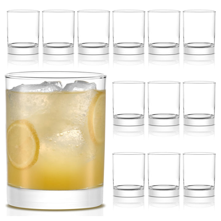 Double Old Fashioned glass has heavy base for added stability