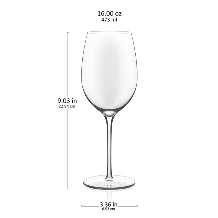 Libbey Signature Kentfield Estate All Purpose Wine Glasses, 16 ounce, Set of 4