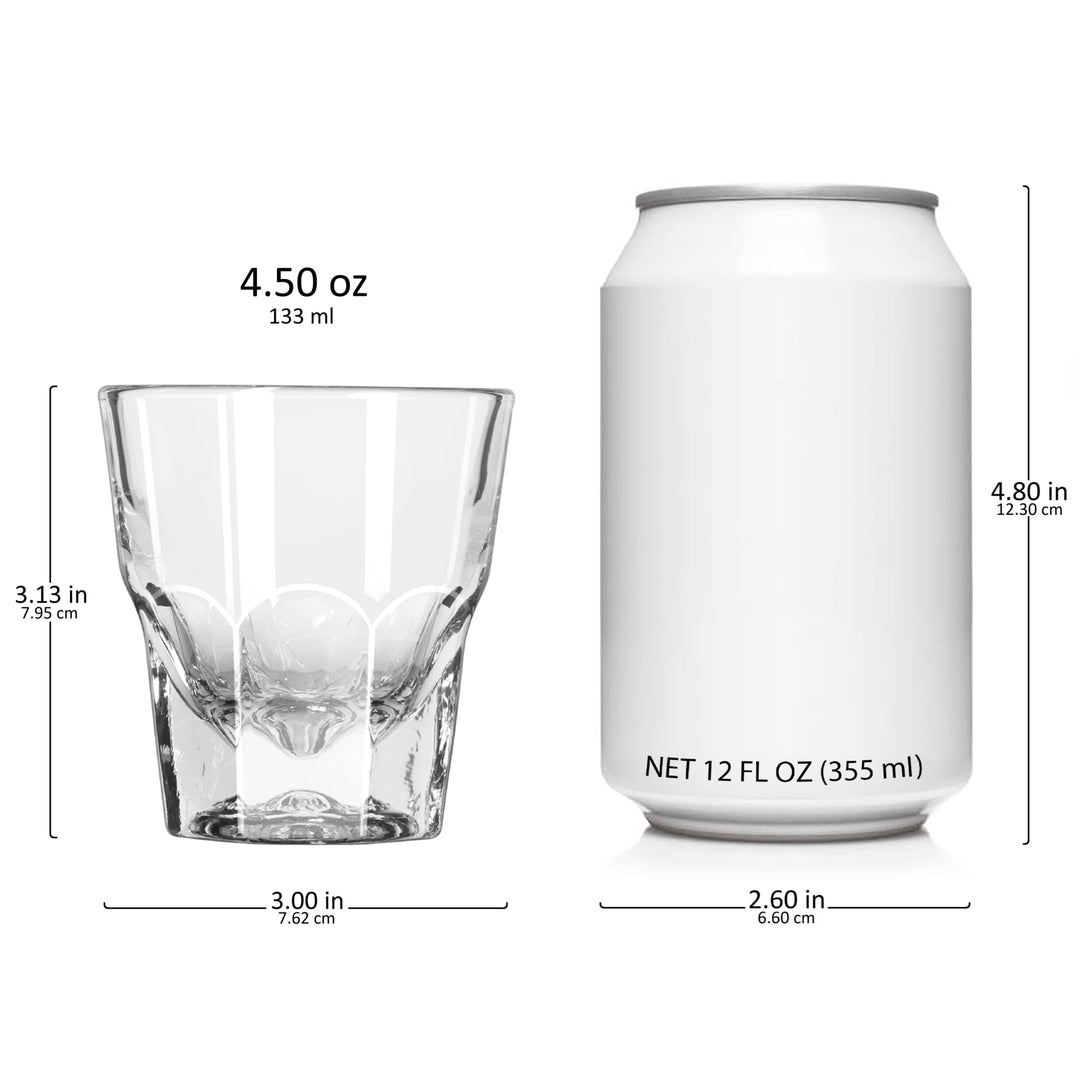 4.5-ounce capacity is perfect for espresso cortados, whiskey shots, liqueurs, or tasting flights.