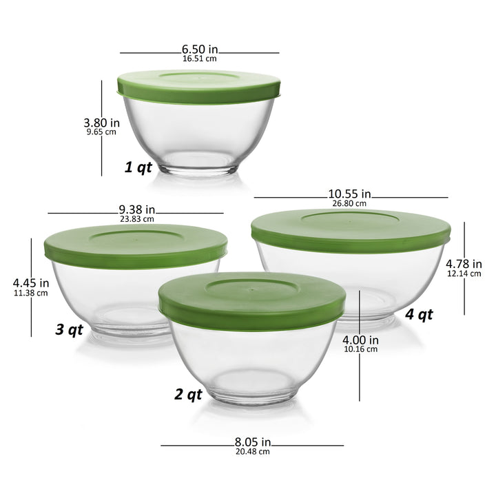 Ensemble de 4 bols à mélanger en verre Libbey Baker&
